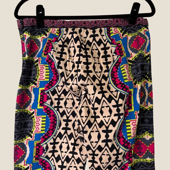 Flying Tomato Vibrant Boho Pattern Stretch Ankle Pants Size L Multicolor - Picture 5 of 9